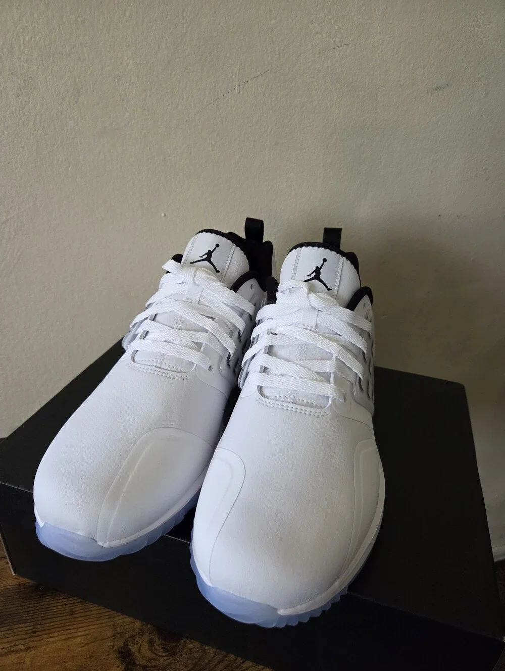 Nike Jordan Grind Golf Shoes White Black AR0503-102 Men's Size 10.5